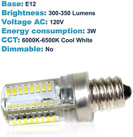 HQRP 7/16 Lâmpada LED de 110V Compatível de branco frio com irmão LS-2125 / LS-2125B / LS-2125I / LS-2129