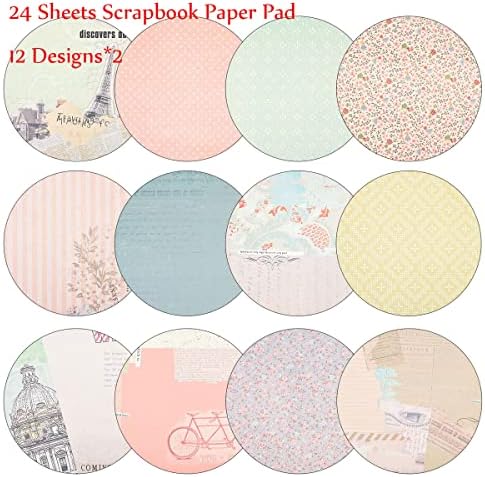 Retro Scrapbook Paper Papter Decorative Pad & Die-Cut Paper 12*12-27 folhas papel de papel de diário de diário