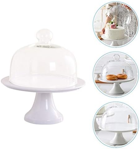 Placa de bolo de bandeja de servir de cabilock com cúpula de pastelaria com pés de cúpula stand