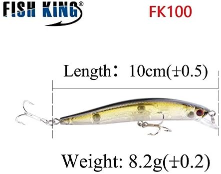 Fishing Lure Minnow Isca dura Wobbler Bass Lure Flutuante Bass Acessórios de pesca 3D Plugue lento e lento