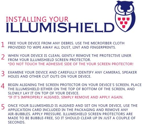 Illumishield Front + Back Protector Compatível com LG Nexus 4 Clear HD Shield Anti-Bubble e Filme Pet-Fingerprint
