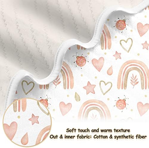 Xigua boho arco -íris cobertores para meninos meninas, 30 x 40 polegadas Super Soft Toddler Recém