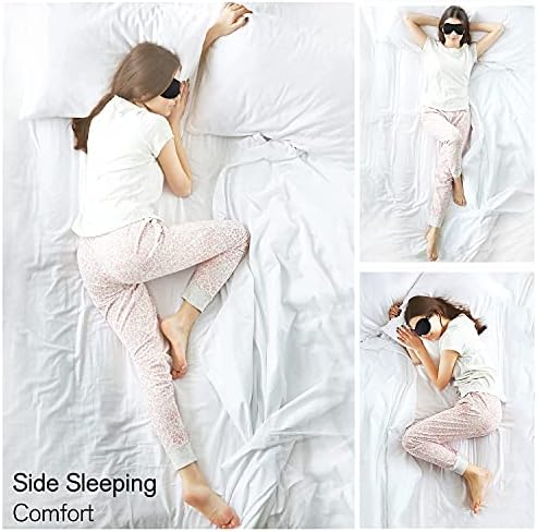 Máscara de sono prettycare 3d 2 pacote, máscara para os olhos para dormir 3D máscara de dormir com contornos
