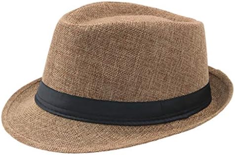 Unissex clássico palha fedora chapéu para homens chapéu de chapéu de panamá casual praia praia curta abrete feminino