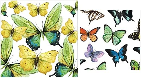 Guardanapos de festa com tema borboleta | Borbeiras verdes de 20CT guardanapos de almoço e guardanapos
