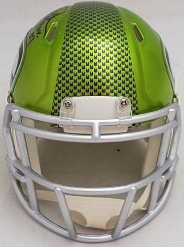 Jim Zorn autografou Seattle Seahawks Flash Green Speed ​​Mini Capacete MCS Holo Stock 211074 - Mini capacetes