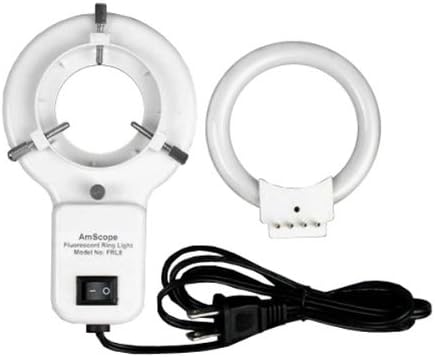 AMSCOPE 3.5X-90X STAND TRINOCULAR ZOOM Microscópio estéreo com luz de anel fluorescente e câmera USB3.0