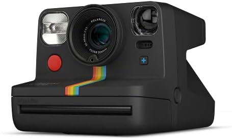 Polaroid Now+ Black-Câmera de filme instantânea do tipo I Bluetooth, com lente de bônus Filtro e bolsa