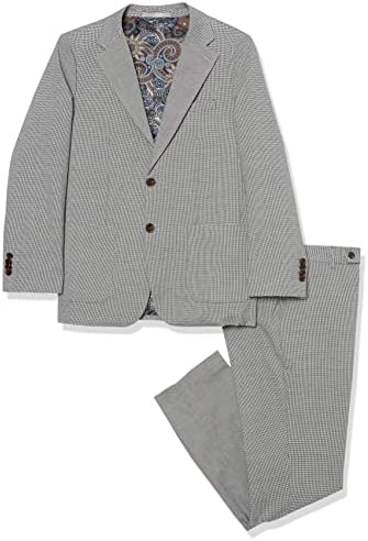 Isaac Mizrahi Slim Fit Boy's Houndstooth Suit Husky tamanhos