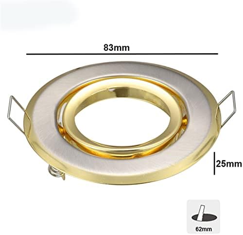 KNOKR 10 peças de kit de acessórios para o anel de volta redondos dourados GU10/MR16 Spotlight LED