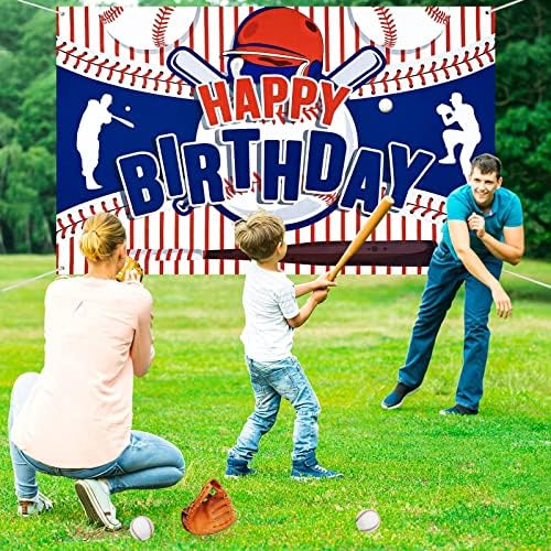 Decorações de festa de beisebol Baseball Feliz aniversário Banner Festa de festas para meninos filhos adolescentes