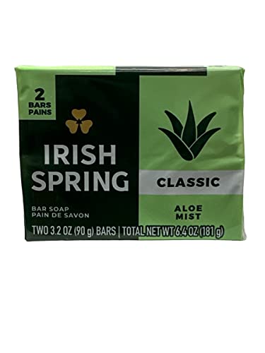 Irlanda Spring Classic Aloe Mist Body Bar Soap pacote: 3,2 onças de barras e esse não é o cartão