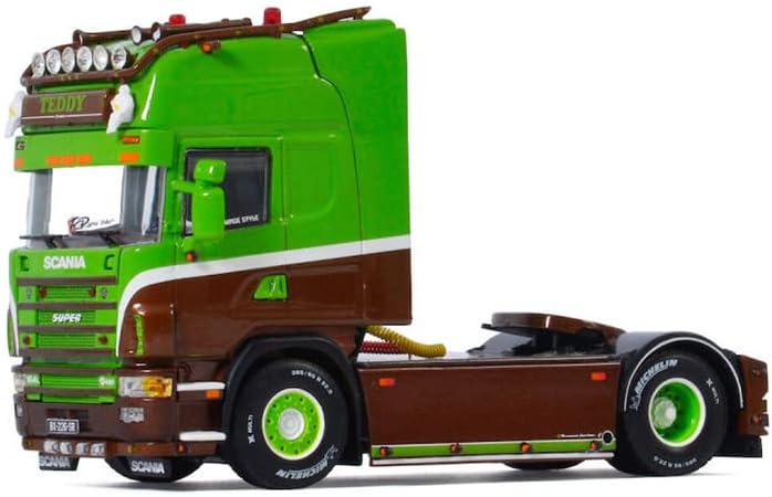 WSI para Scania R4 para Topline 4x2 Space Cab Teddy Chaynes 1/50 Modelo pré-construído do caminhão Diecast