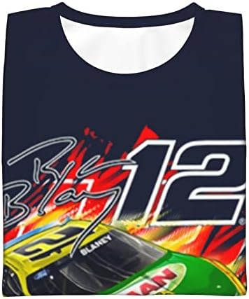Asfrsh Ryan Blaney 12 camisa para menina adolescente e garoto impressão de manga curta Tee Athletic