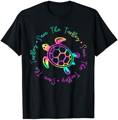 Salvar as tartarugas Tie Tye Sea Turtle Save Earth Ocean Planet T-Shirt