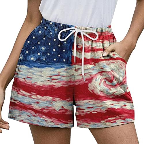 4 de julho shorts para mulheres casuais shorts de shorts de shorts de bandeira americana solteiros
