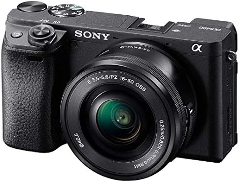 Sony Alpha A6400 Câmera digital sem espelho 24.2MP com lente de 16-50 mm, 2 pacote de placa de memória
