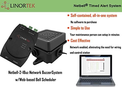 Linortek NetBell-2-1Buz TCP/Rede IP Controlador habilitado para uma campainha extra alta para fábrica