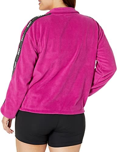 DKNY Women's Sport Flip Logo Fita Tarter Quarter Zip Jacket