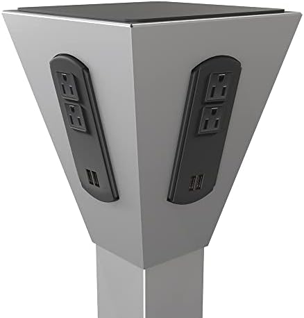 Mooreco MoorePower Tower, tomada de AC, carga USB, cabo de alimentação de 13,5 '