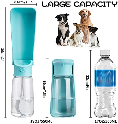 Garrafa de água de cachorro ancistro, dispensador de água portátil dobrável para animais de estimação,