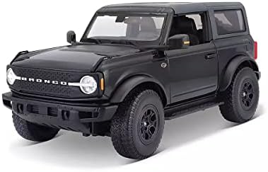 2021 Bronco Wildtrak Black Metallic com Top Special Edition de Top Gray escuro 1/18 Modelo Diecast Car