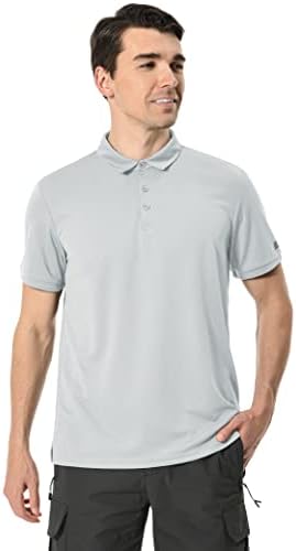 Camisas de pólo de golfe pioneiro para homens, umidade de malha rápida camisa de malha seca de