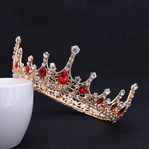 Coroas da rainha do frcolor, strass barrocos de casamento vintage e coroas