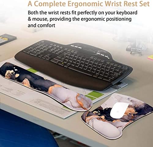 Padreco de repouso do pulso do teclado Padreco de suporte do pulso do mouse, Kerom ergonomic Memory Foam Wrist