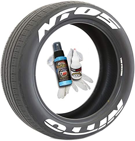 Adesivos de pneu Nitto NT05-Cola DIY permanente no kit de letras de pneus brancos com cola de cola e 2