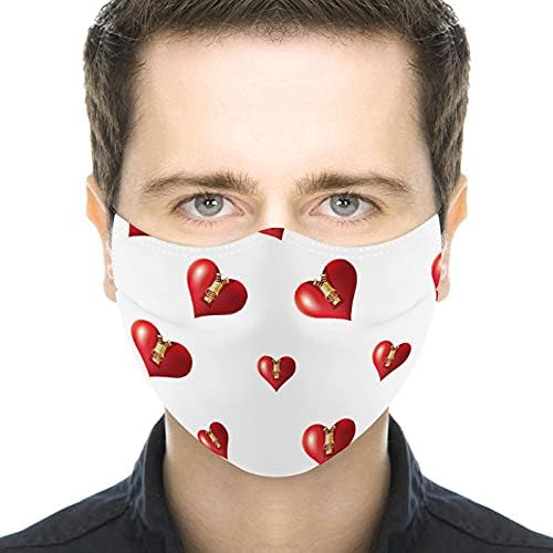 Roupos de segurança reutilizáveis ​​personalizados máscara de tecido Custommake Red Design de coração quebrado Presente