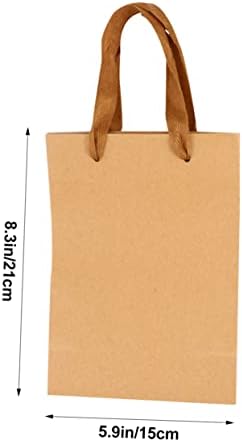 Tofficu 20pcs Bolso de papel Kraft Bacs de papel em branco bolsas de sacola em branco em bolsas de papel para