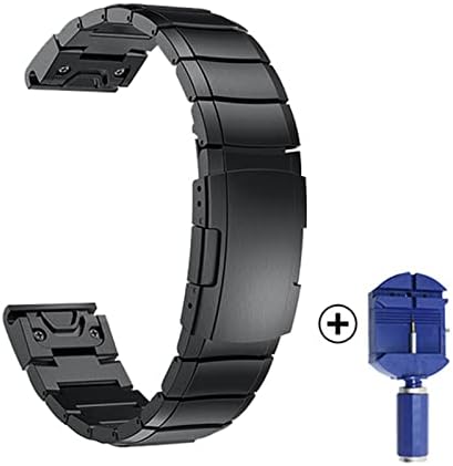 Wikuna Aço inoxidável Strap Metal Watch Bands para Garmin Fenix ​​7 7s 7x 5s 5x 6x 6 6s Pro 3HR 935 Banda
