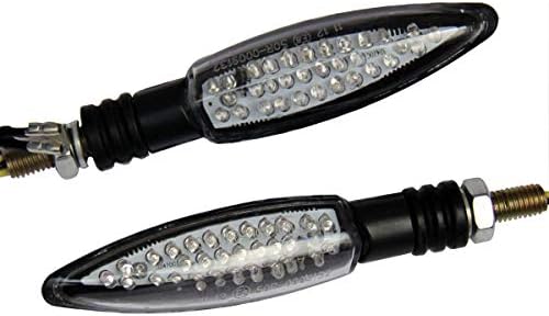 Motortogo Black LED Motorcycle Signals Plinkers Indicadores compatíveis para 2012 Yamaha FZ8
