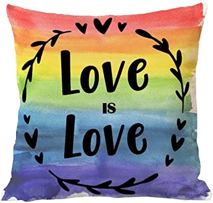 Love Is Love Throw Pillow Capa de travesseiro de dia dos namorados Caixa de travesseiro pansexual