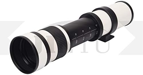 Jintu 420-1600mm 800mm f/8.3 Lente telefoto de zoom manual + T-MONT PARA CAMERAS DE CANON EOS DSLR