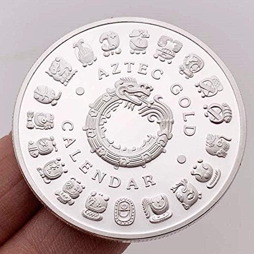 Dragão lacado calendário maia do calendário aztec banhado a ouro comemorativo Coin em relevo Fada Coin Coin