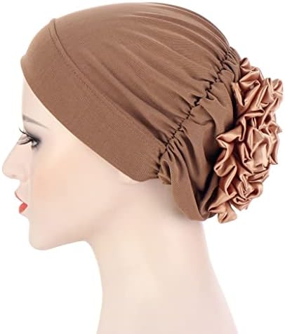 PDGJG Hijabs feminino Mulheres Floral Hat India Cap Hatk Hairnet Cap Bonnet Bonnet Beanie for Women Hair