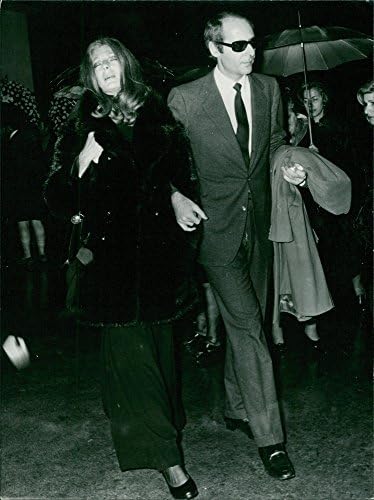Foto vintage de Fiona von Thyssen chegando no funeral de Aristóteles Onassis39; Foto tirada 29 de janeiro de 1973
