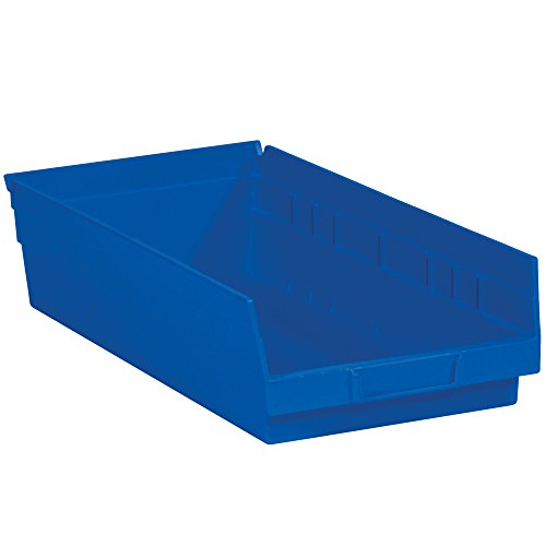 Pacote superior forneça caixas de plataforma plástica, 17 7/8 x 8 3/8 x 4 , azul