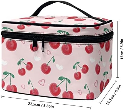 Padrão de cereja diyflash Bolsa de higieness de grande capacidade para bolsas de cosméticas leves