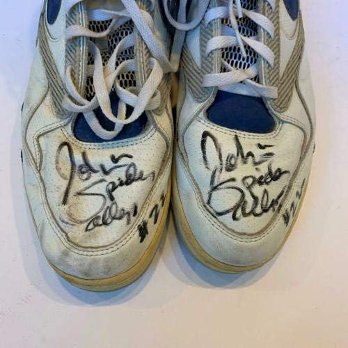 John Salley assinou caça usada sapatos da final de 1990 Detroit Pistons JSA COA - jogo autografado usado