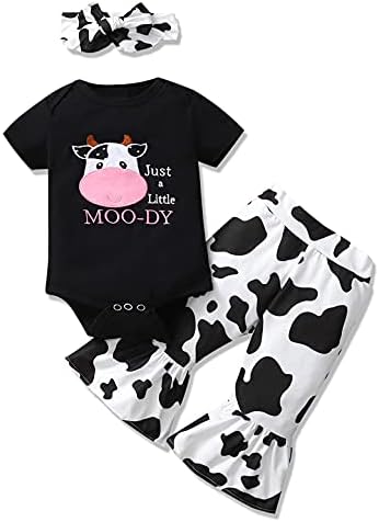 Distigee Baby Girl Cow Print Roupe