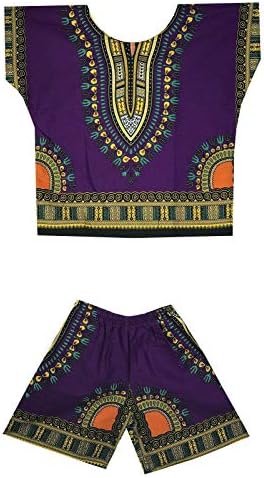Decora Apparel African traje crianças traje de traje de 2 a 5 anos meninas camisa unissex shorts Kids Dashiki