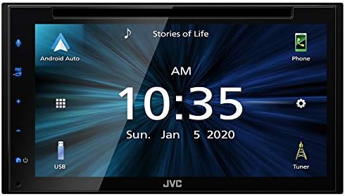 JVC KW-V660BT Apple CarPlay Android Auto DVD/CD Player com tela sensível ao toque capacitiva de 6,8