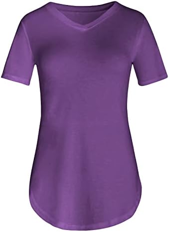 Camiseta de verão camiseta feminina de melhor para mulheres algodão mangas curtas de cor sólida