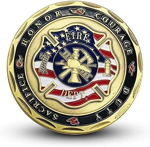 Badtero de honra americano Florian Bombeiro Patrono Saint Medalha Coin Guarda Lucky Guard Cópia estrangeira