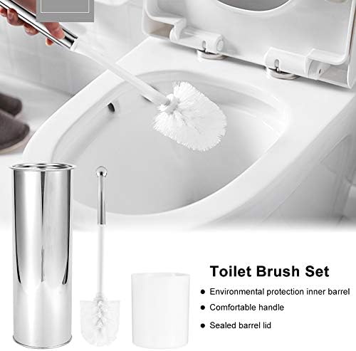 Conjunto de escovas de vaso sanitário, limpador de escova de aço inoxidável doméstico Conjunto de limpeza de banheiro