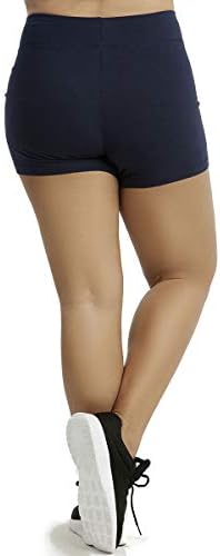 Lavra feminina plus e tamanho normal respirável algodão macio smandex atlético shorts