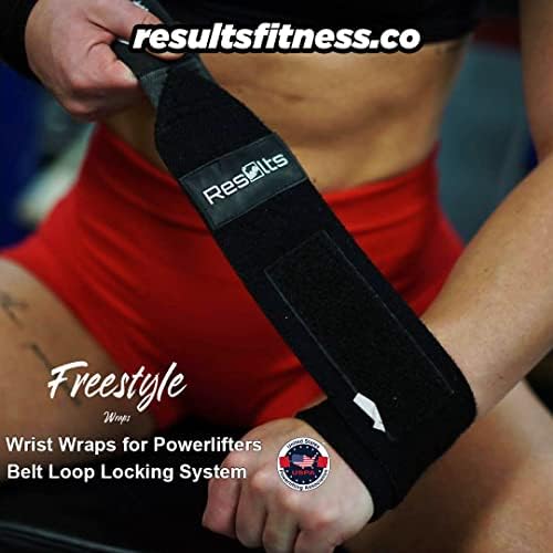 Freestyle Weightlifting Wrist envolve o suporte de pulso de qualidade profissional de 20 ”com loop
